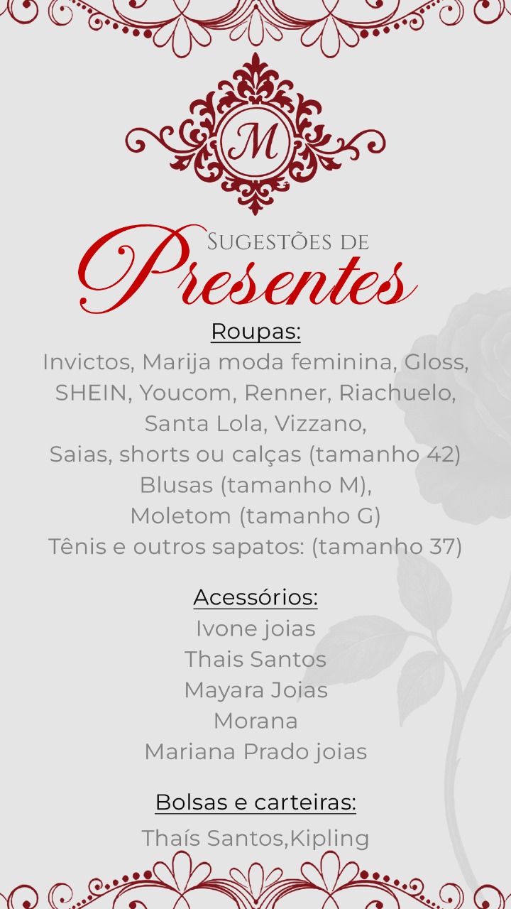 Sugestões de Presentes